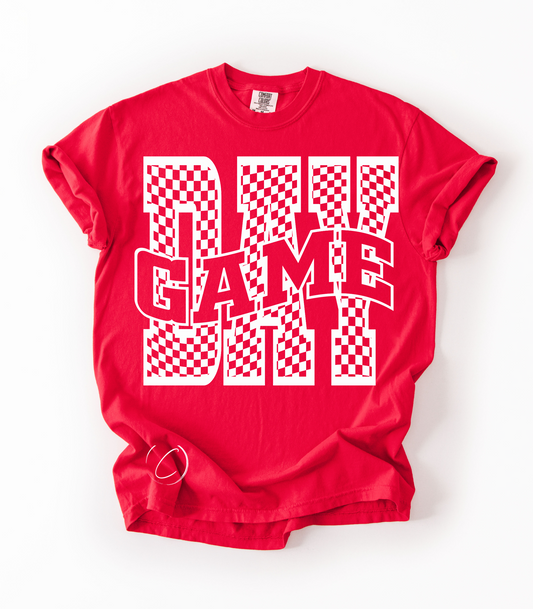 Retro Checkered Gameday Graphic Tee