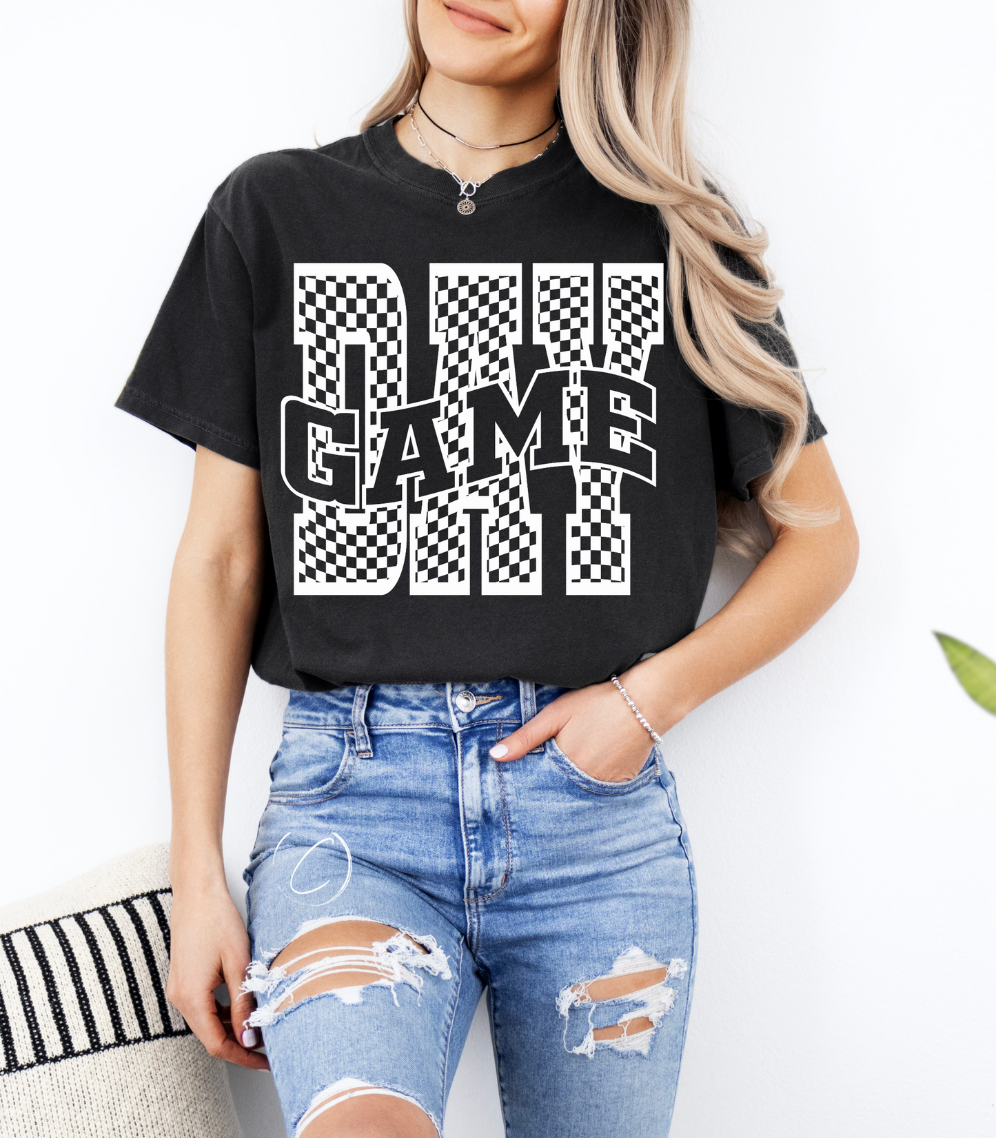 Retro Checkered Gameday Graphic Tee
