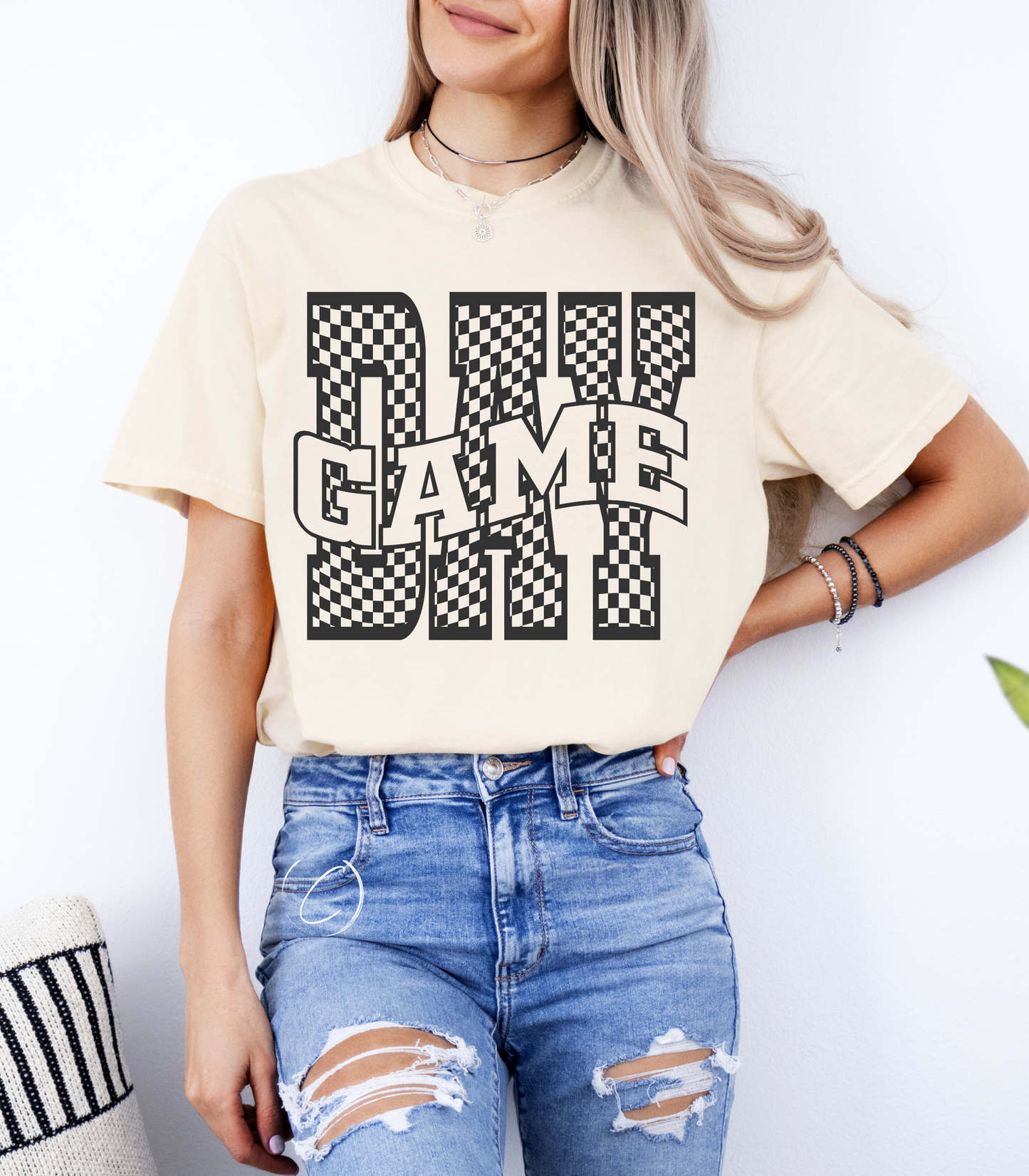 Retro Checkered Gameday Graphic Tee