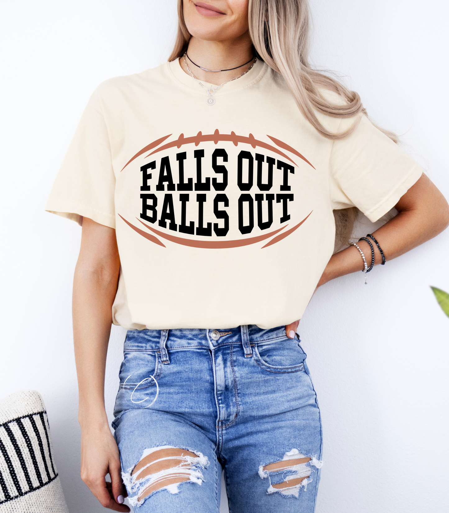 Falls Out Balls Out Silhouette Graphic Tee
