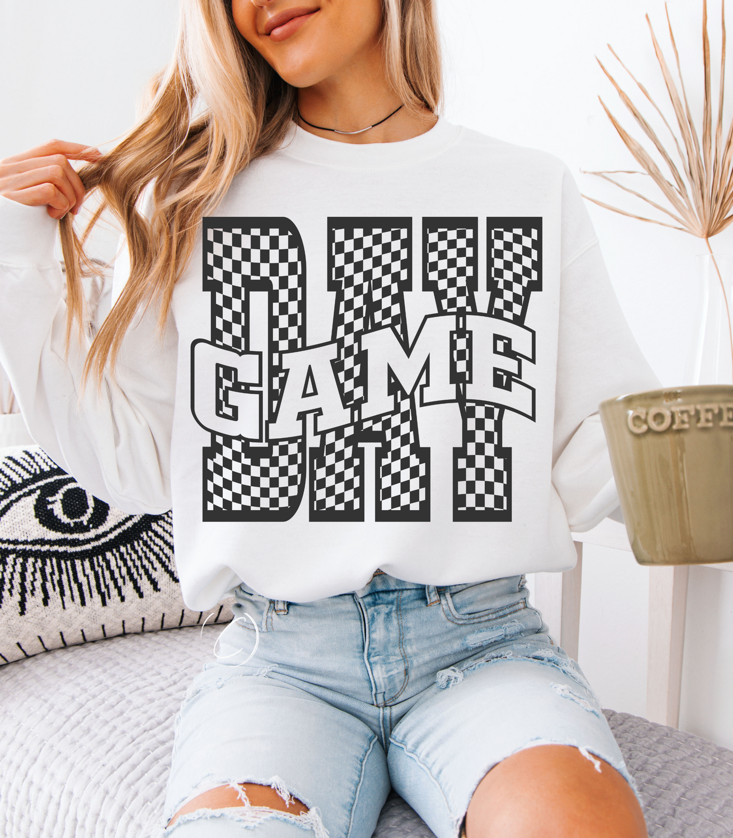 Retro Checkered Gameday Sweatshirt