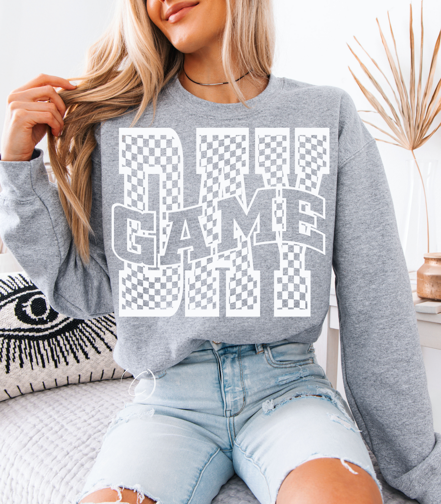Retro Checkered Gameday Sweatshirt