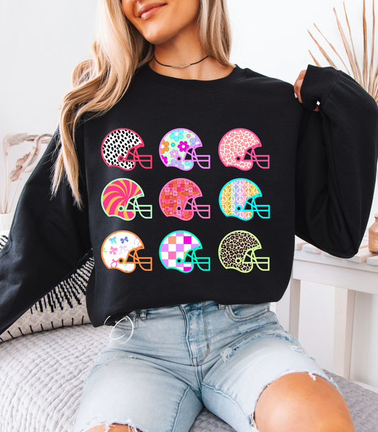 Preppy Football Helmets Sweatshirt