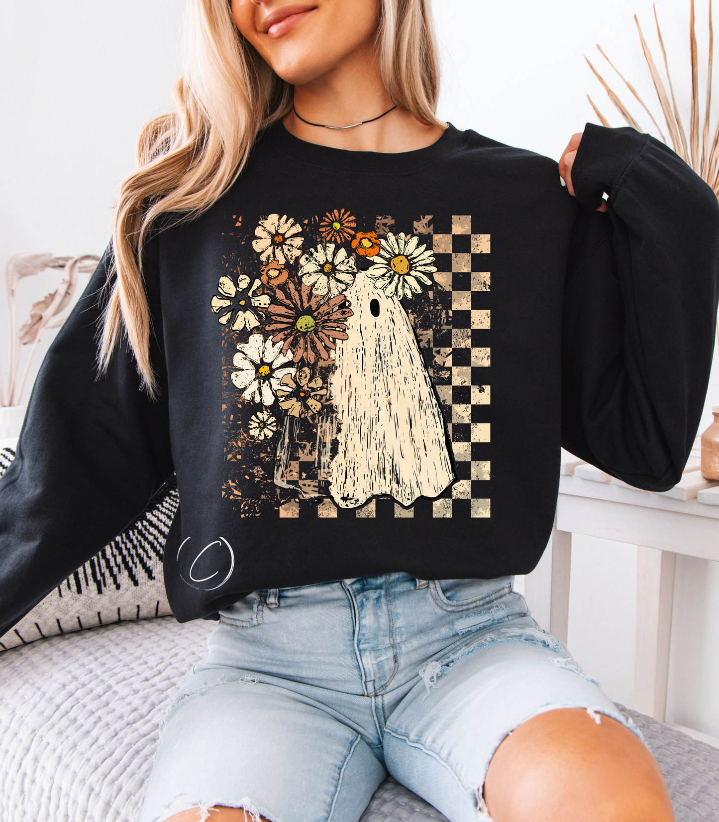 Fall Floral Ghost Sweatshirt