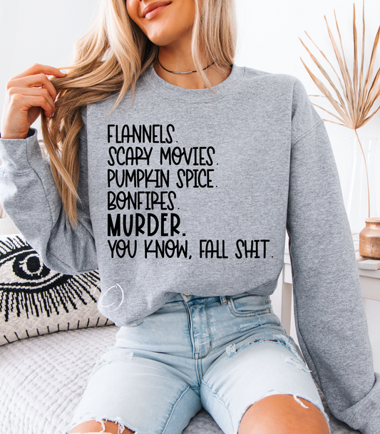 Flannels Scary Movies Sweatshirt