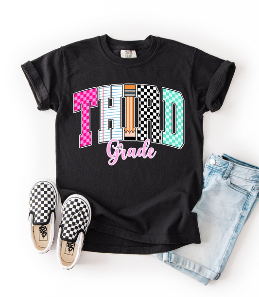 Third Grade Youth Grade School Graphic Tee