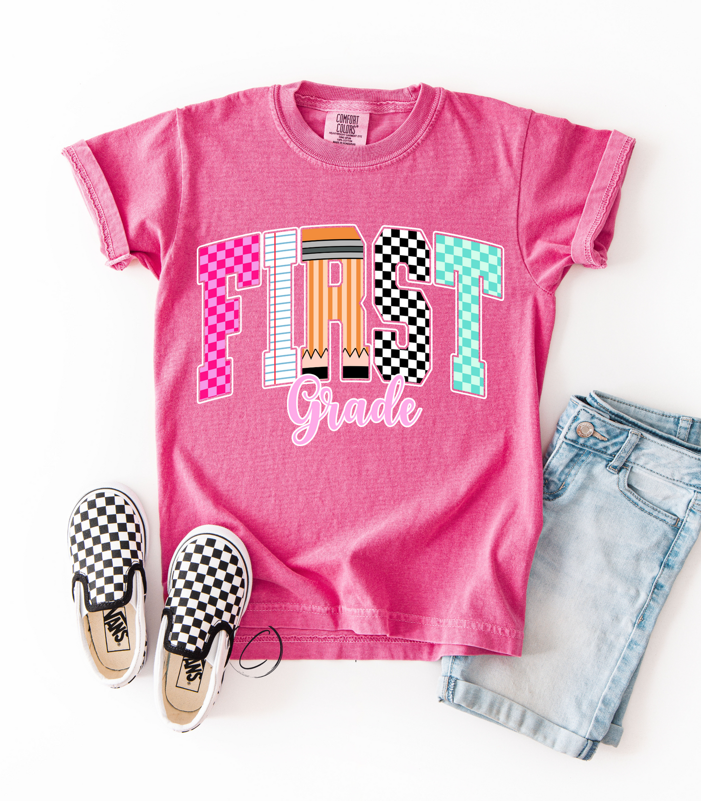 First Grade Youth Grade School Graphic Tee