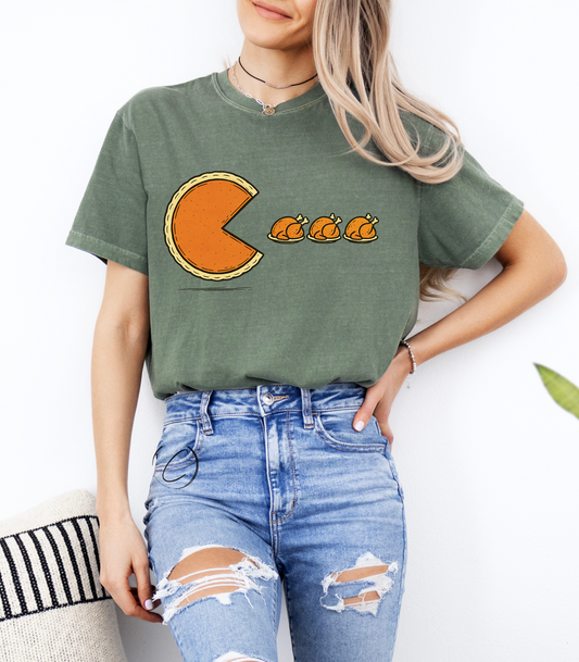 Pie Turkey Chase Graphic Tee