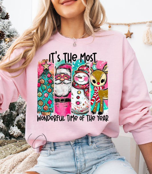Preppy It's The Most Wonderful Cartoon Christmas Sweatshirt