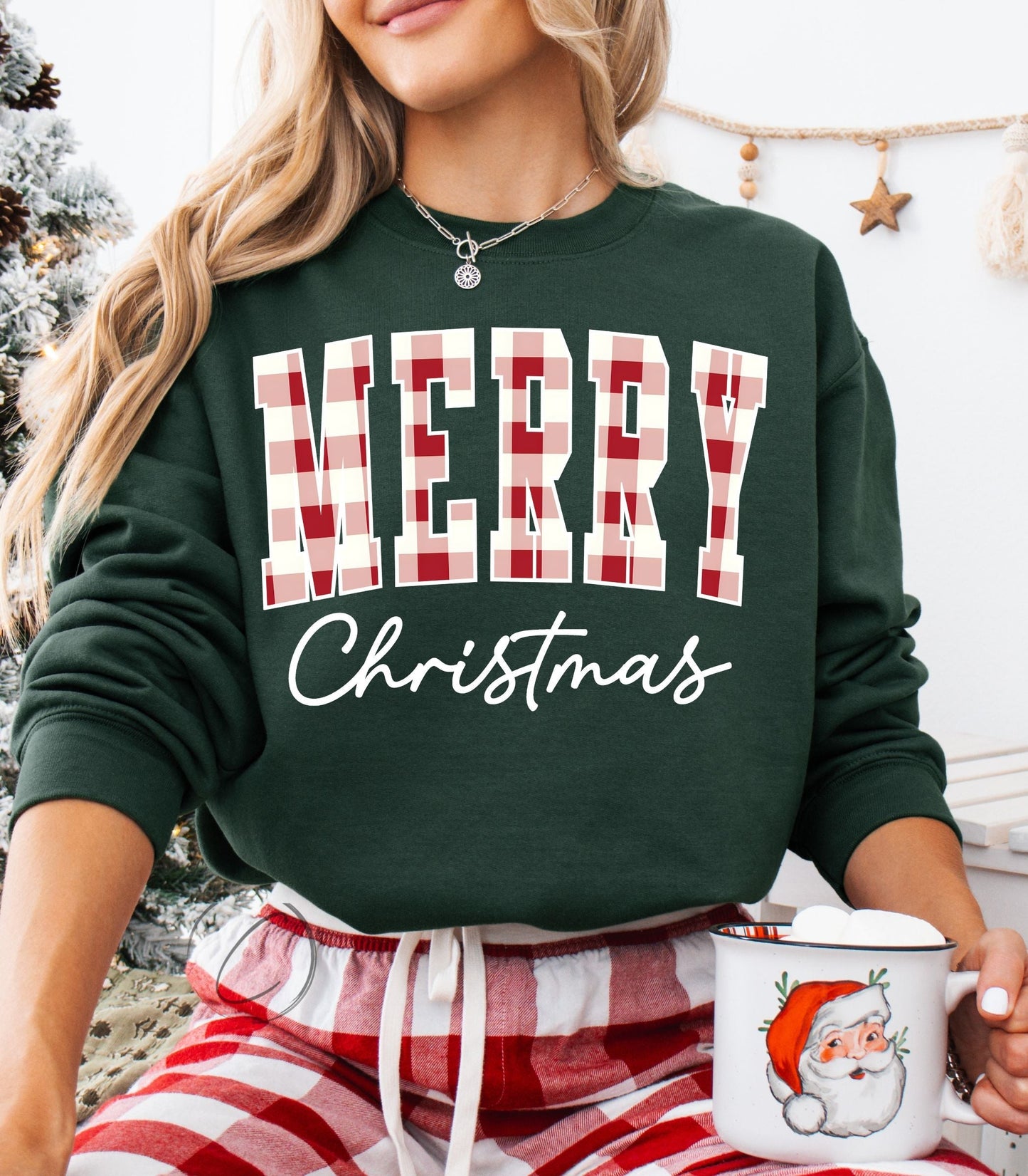 Holiday Cheer Plaid Sweatshirt