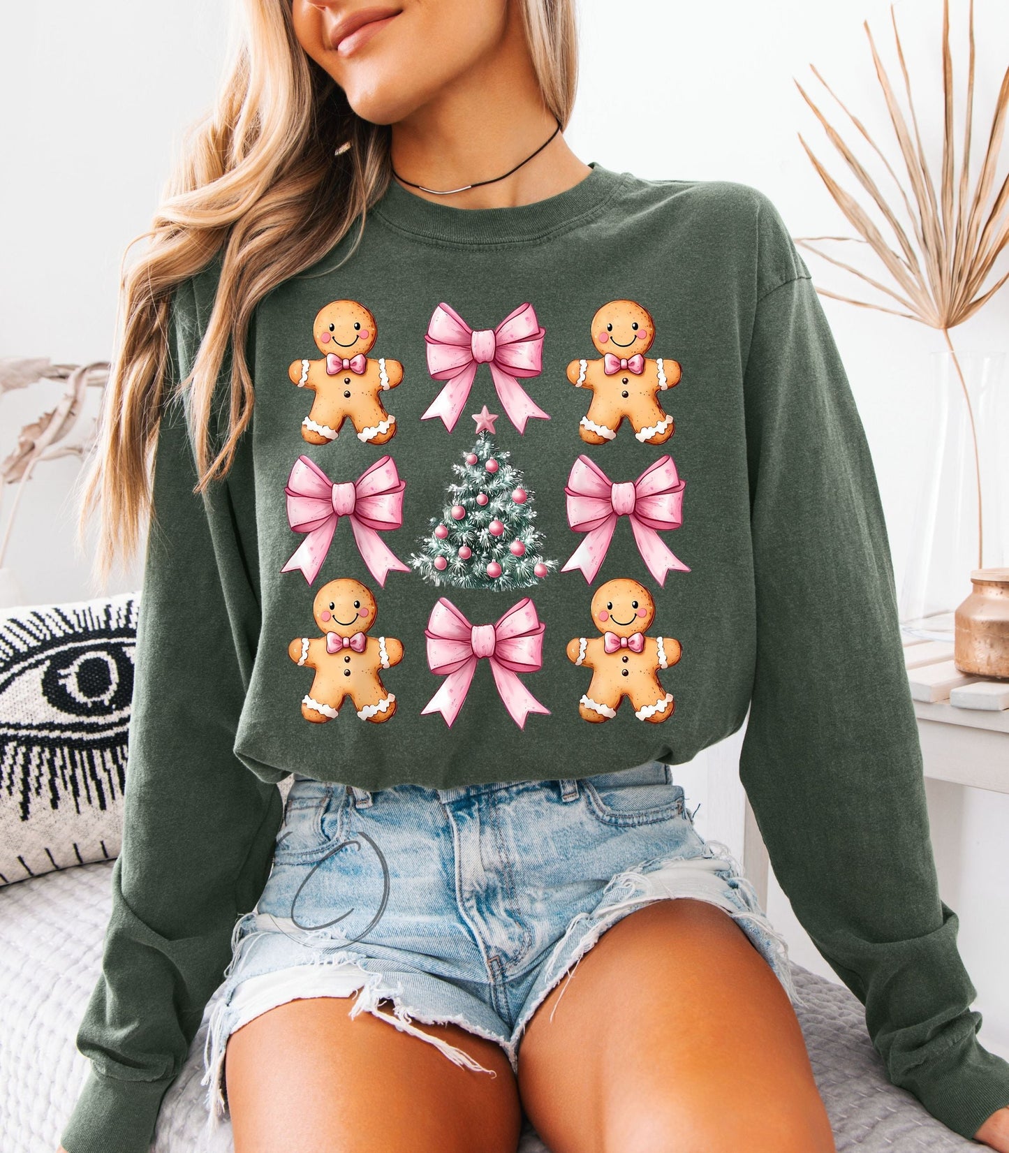 Gingerbread Coquette Long Sleeve Graphic Tee