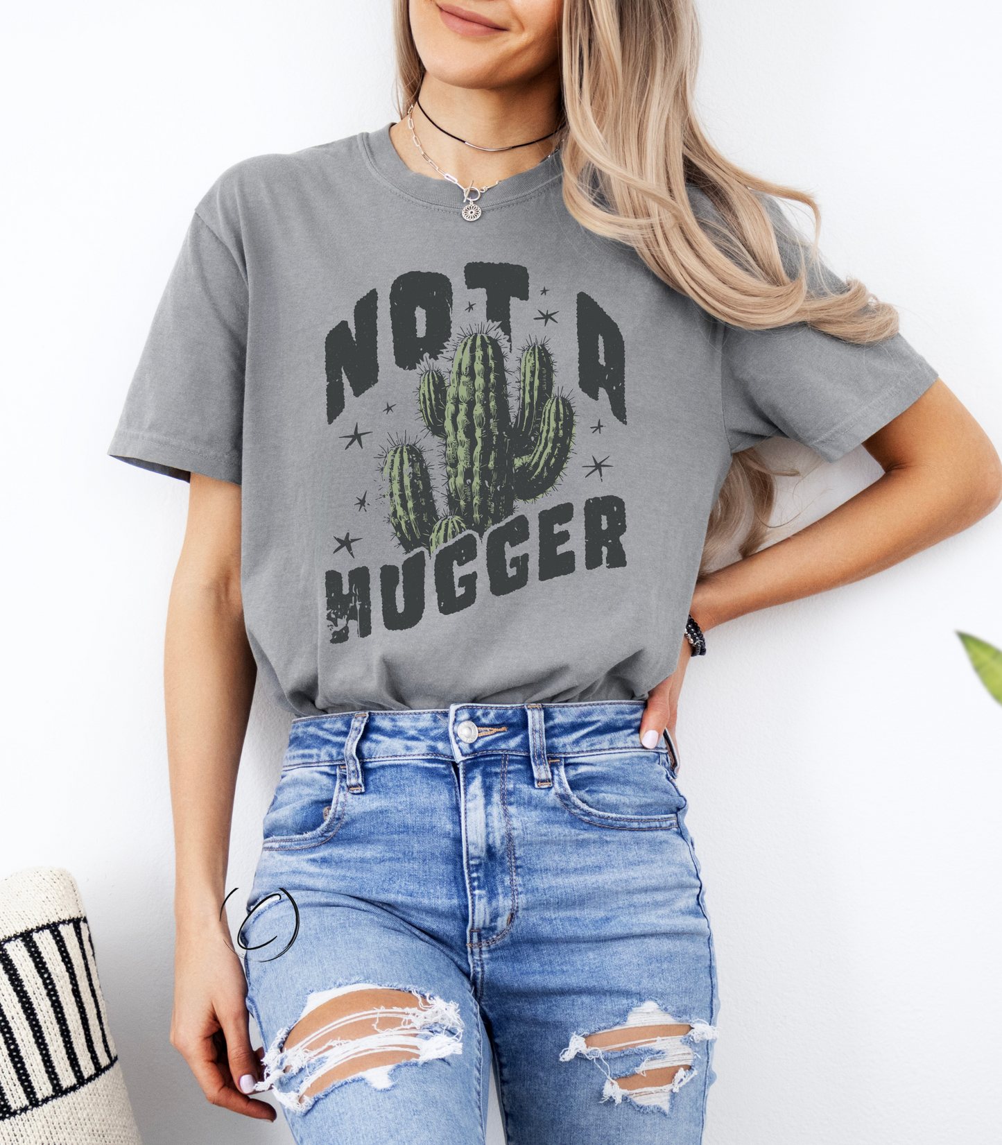 Not A Hugger Cactus Graphic Tee