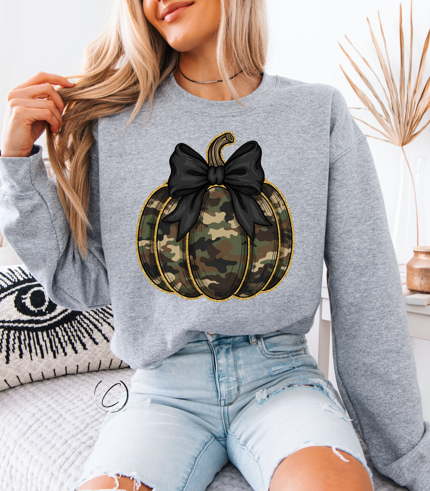 Preppy Camo Pumpkin Sweatshirt