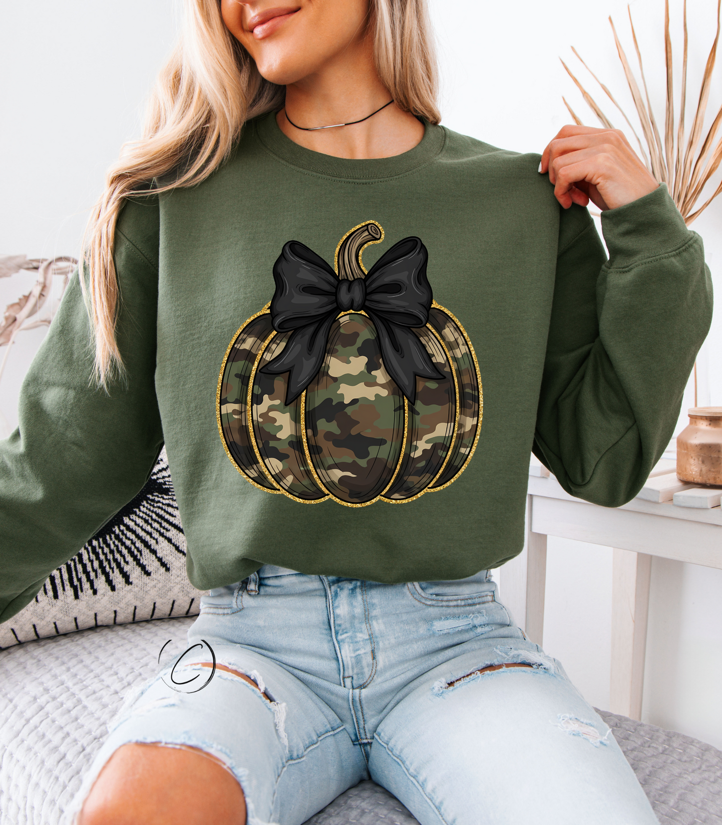 Preppy Camo Pumpkin Sweatshirt