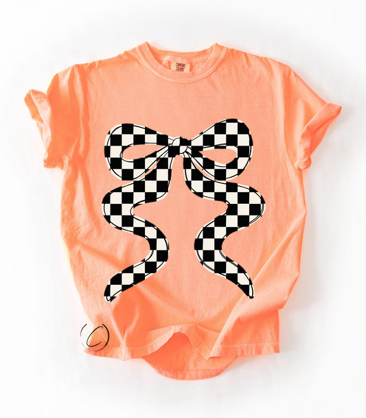 Check Coquette Bow Graphic Tee
