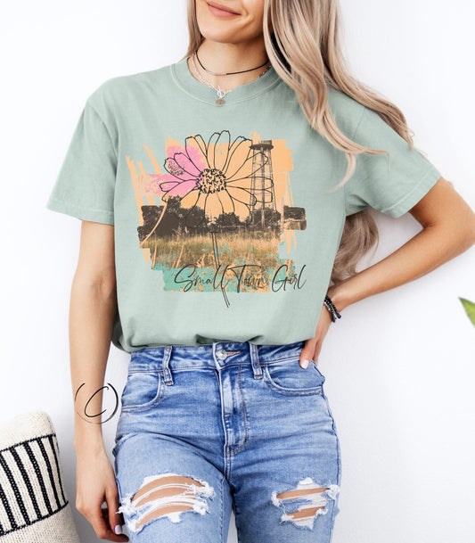 Small Town Girl Watercolor Graphic Tee