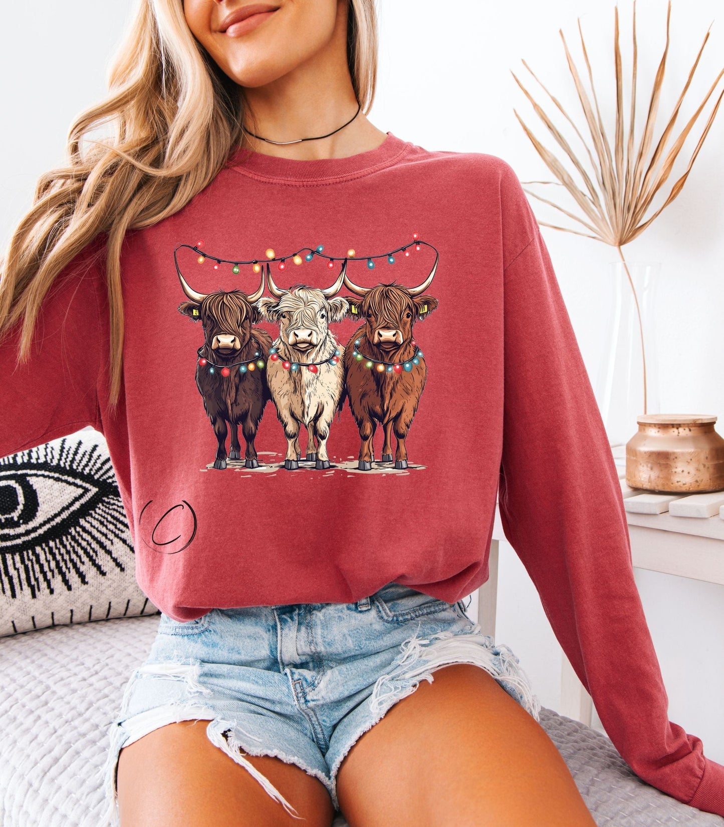 Western Christmas Long Sleeve Graphic Tee