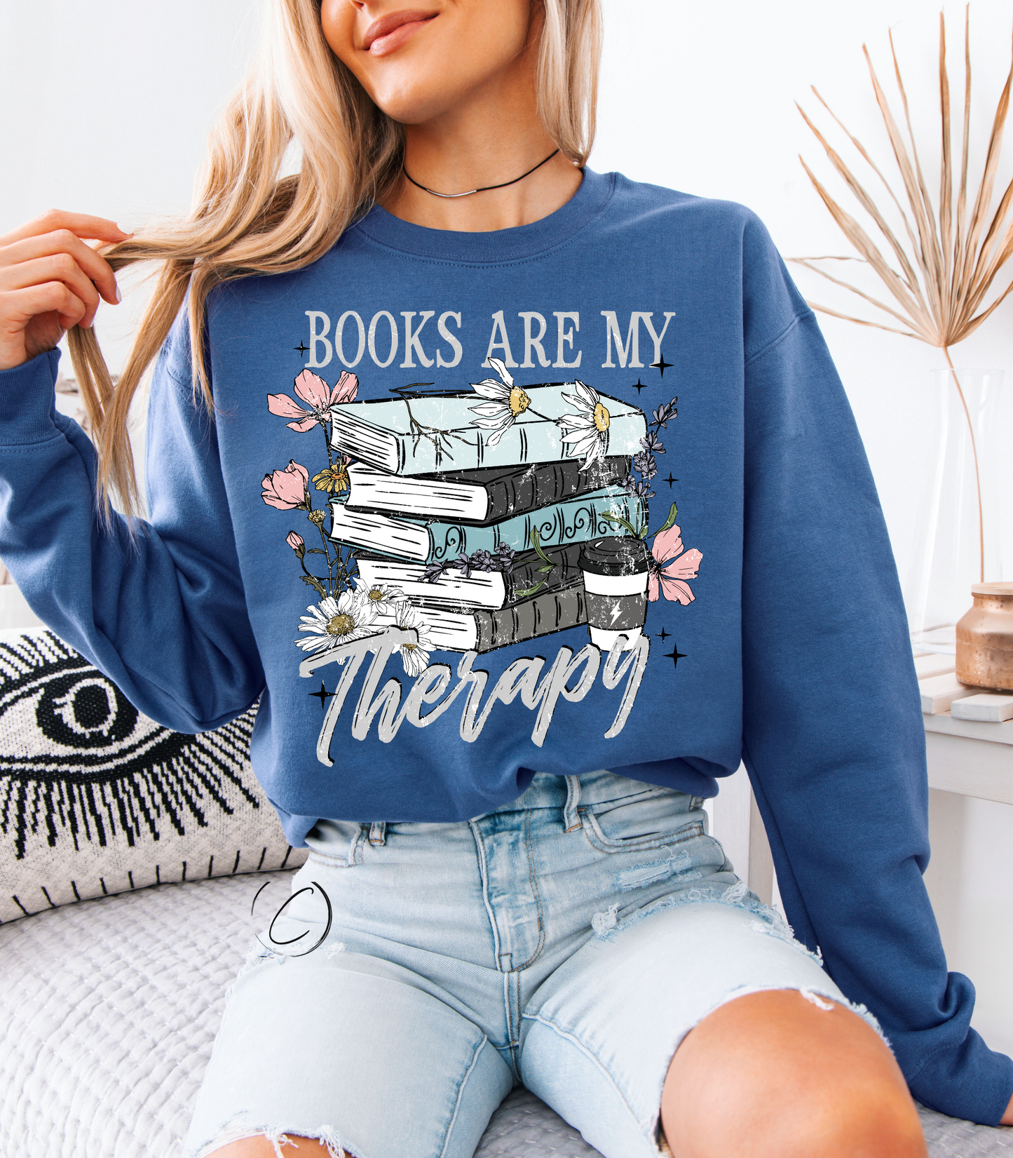 Books Are My Therapy Sweatshirt