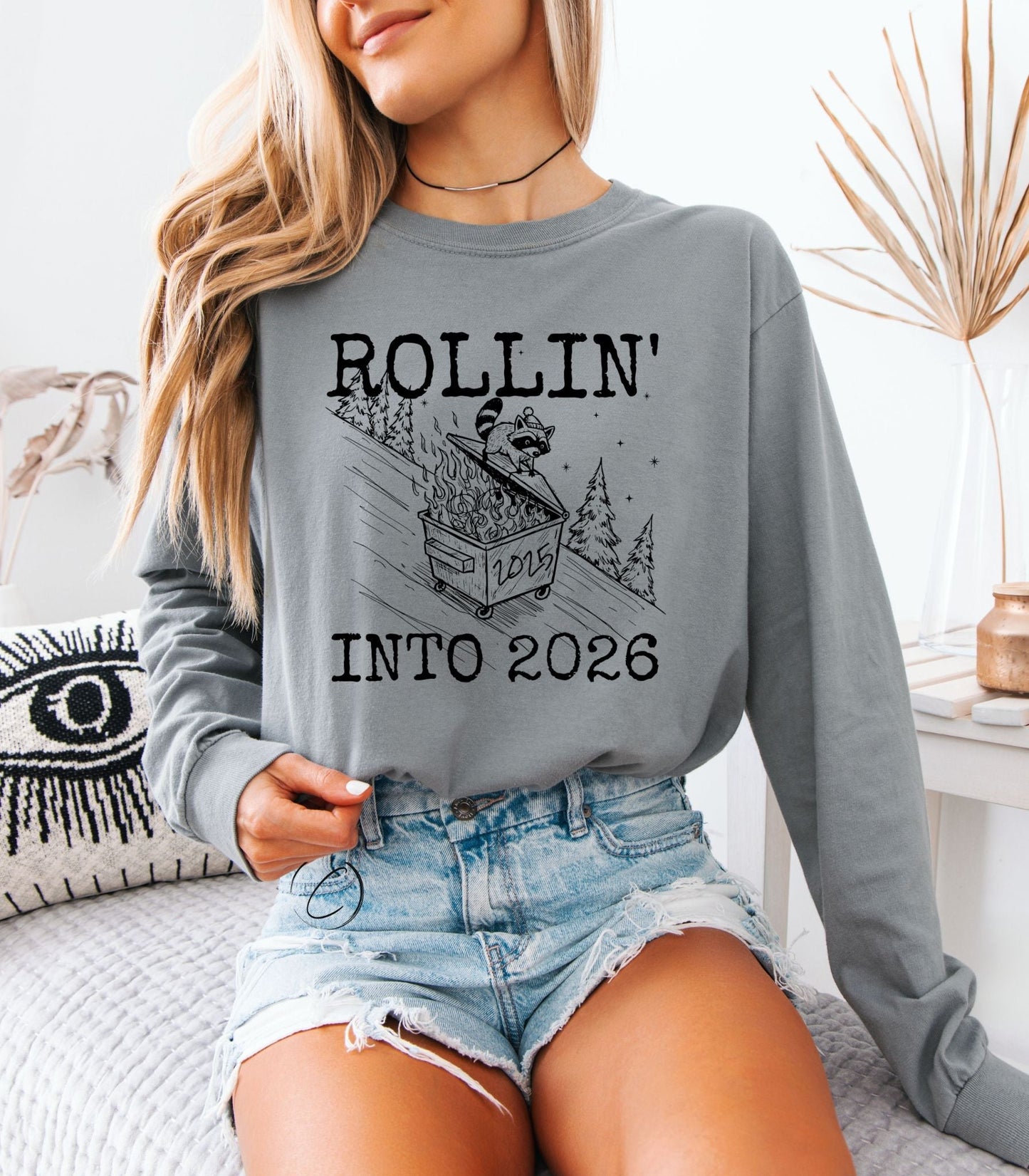 Dumpster Rollin' Into 2026 Long Sleeve Graphic Tee