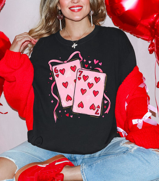 Valentine's Playing Card 6 7 Graphic Tee