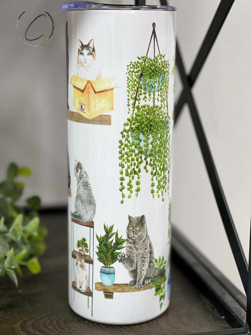 Crazy Cat Lady 20oz Skinny Tumbler