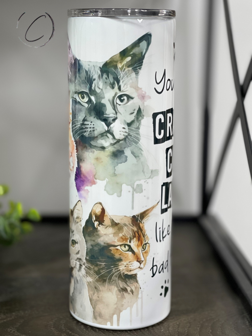 Crazy Cat Lady, Like It's Bad 20oz Skinny Tumbler