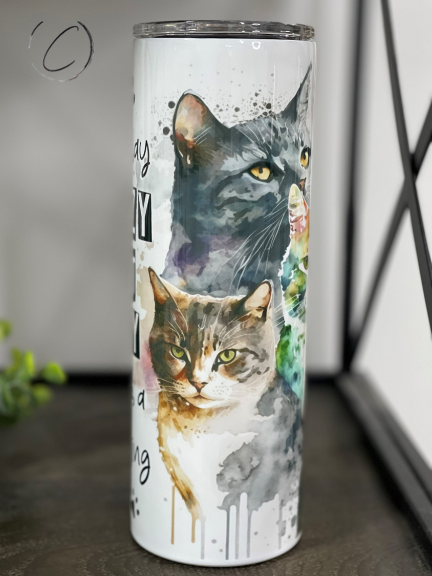 Crazy Cat Lady, Like It's Bad 20oz Skinny Tumbler