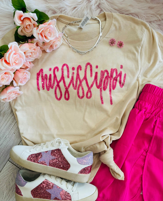 Mississippi Faux Tinsel Tee