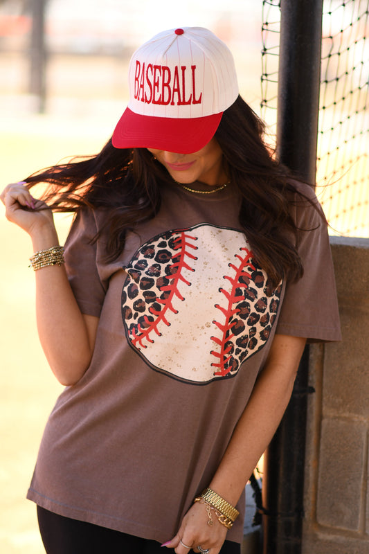 Leopard Baseball Tee