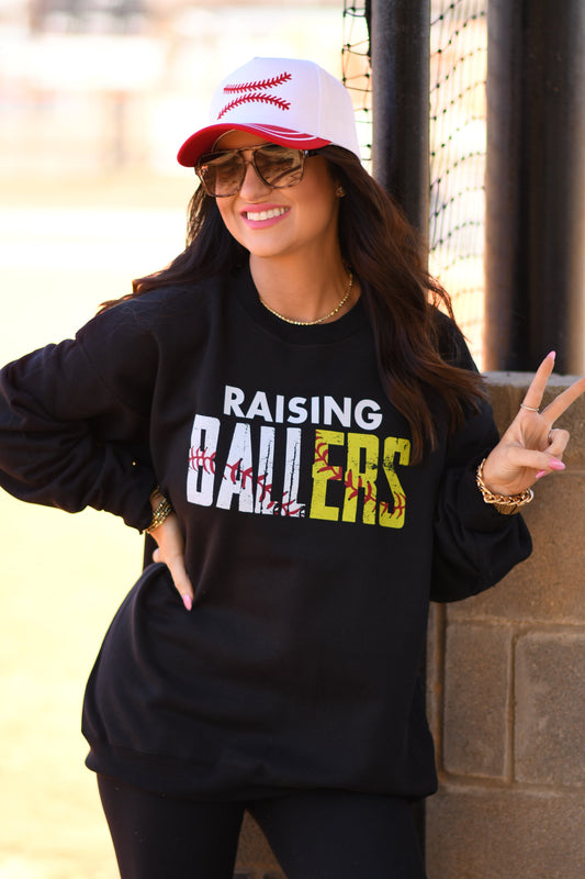 Raising Ballers Baseball And Softball Tee/Sweatshirt