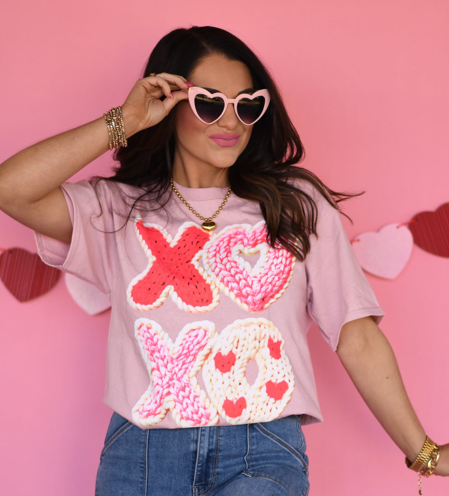 XOXO Faux Yarn Tee