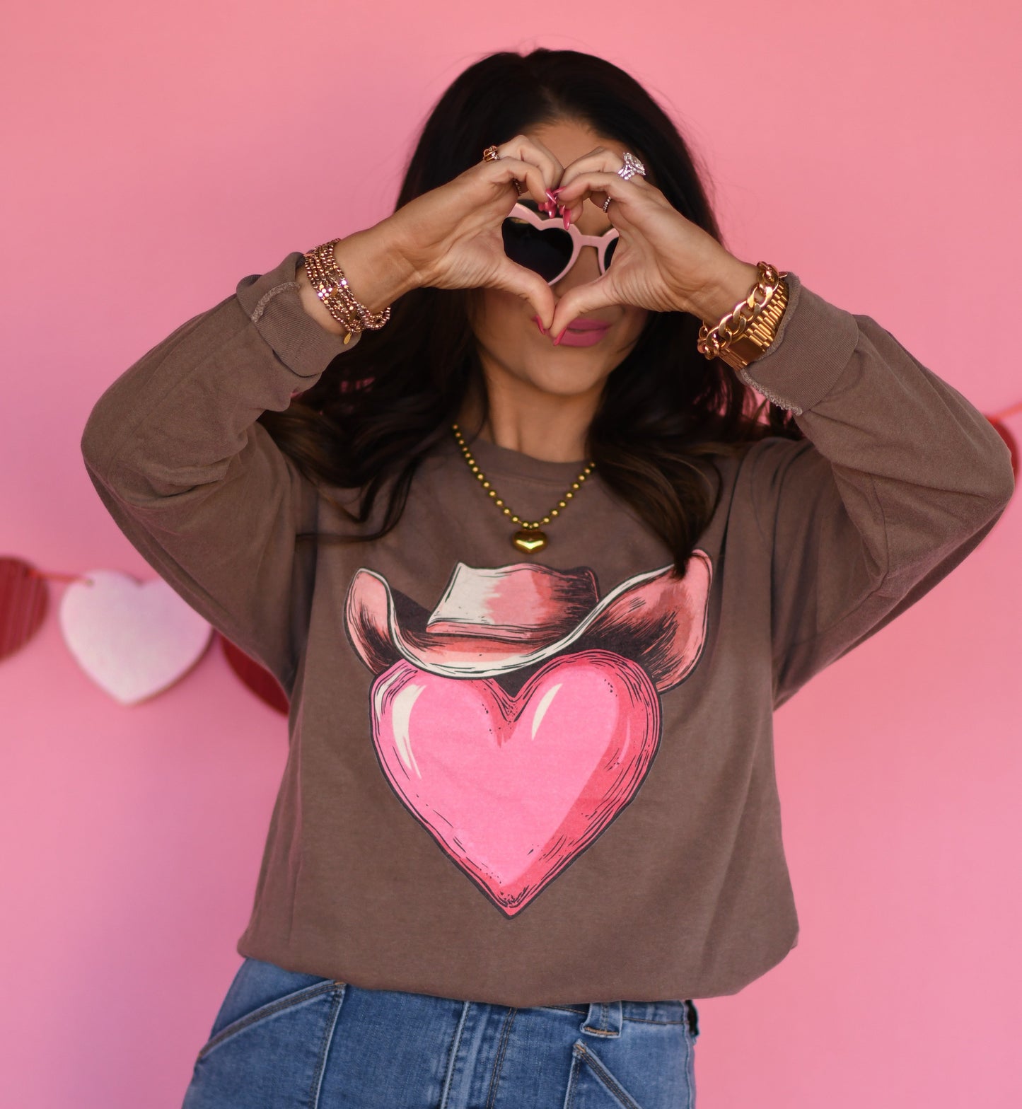 Heart Cowboy Hat Tee/Long Sleeve