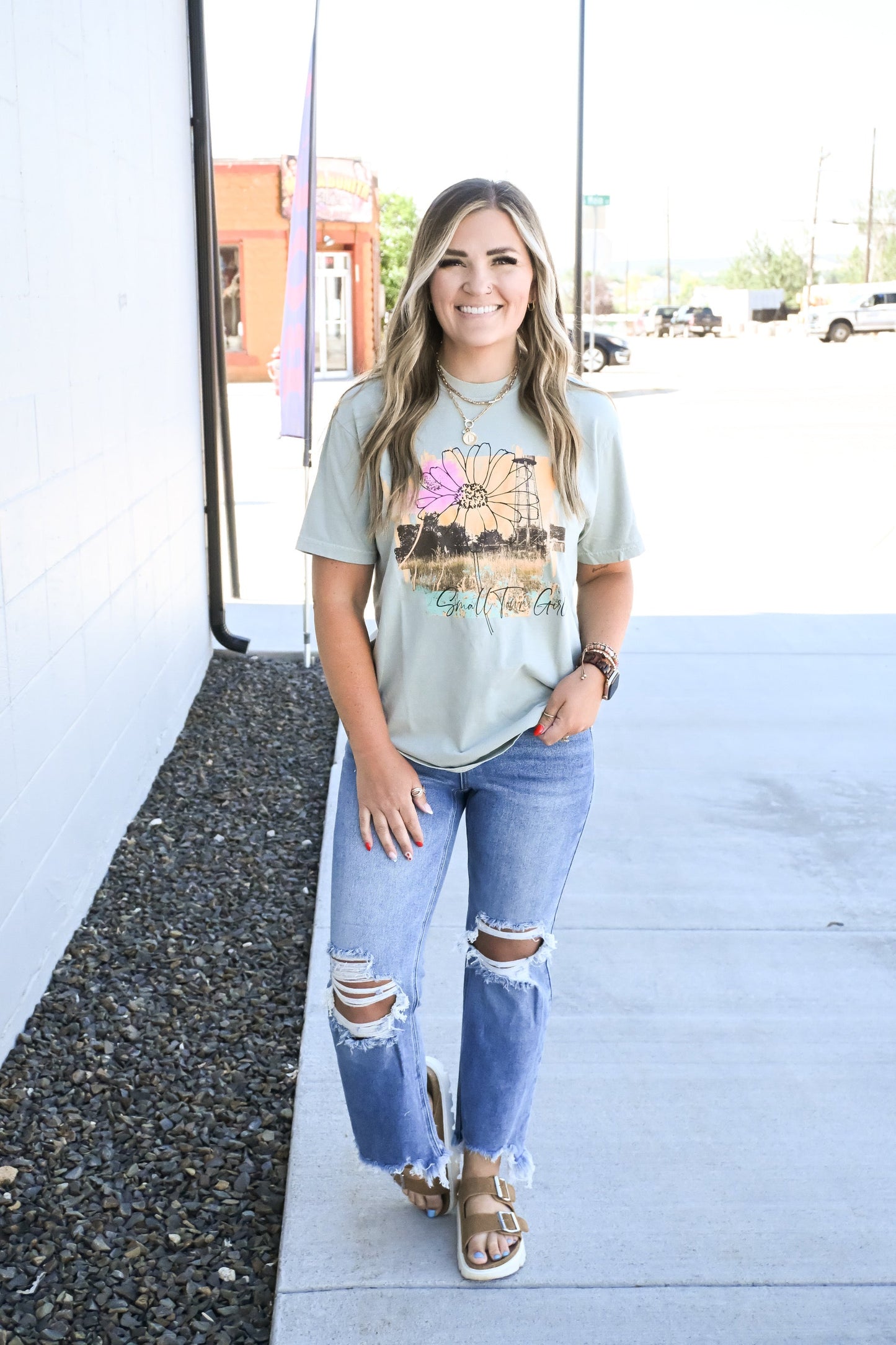 Small Town Girl Watercolor Graphic Tee