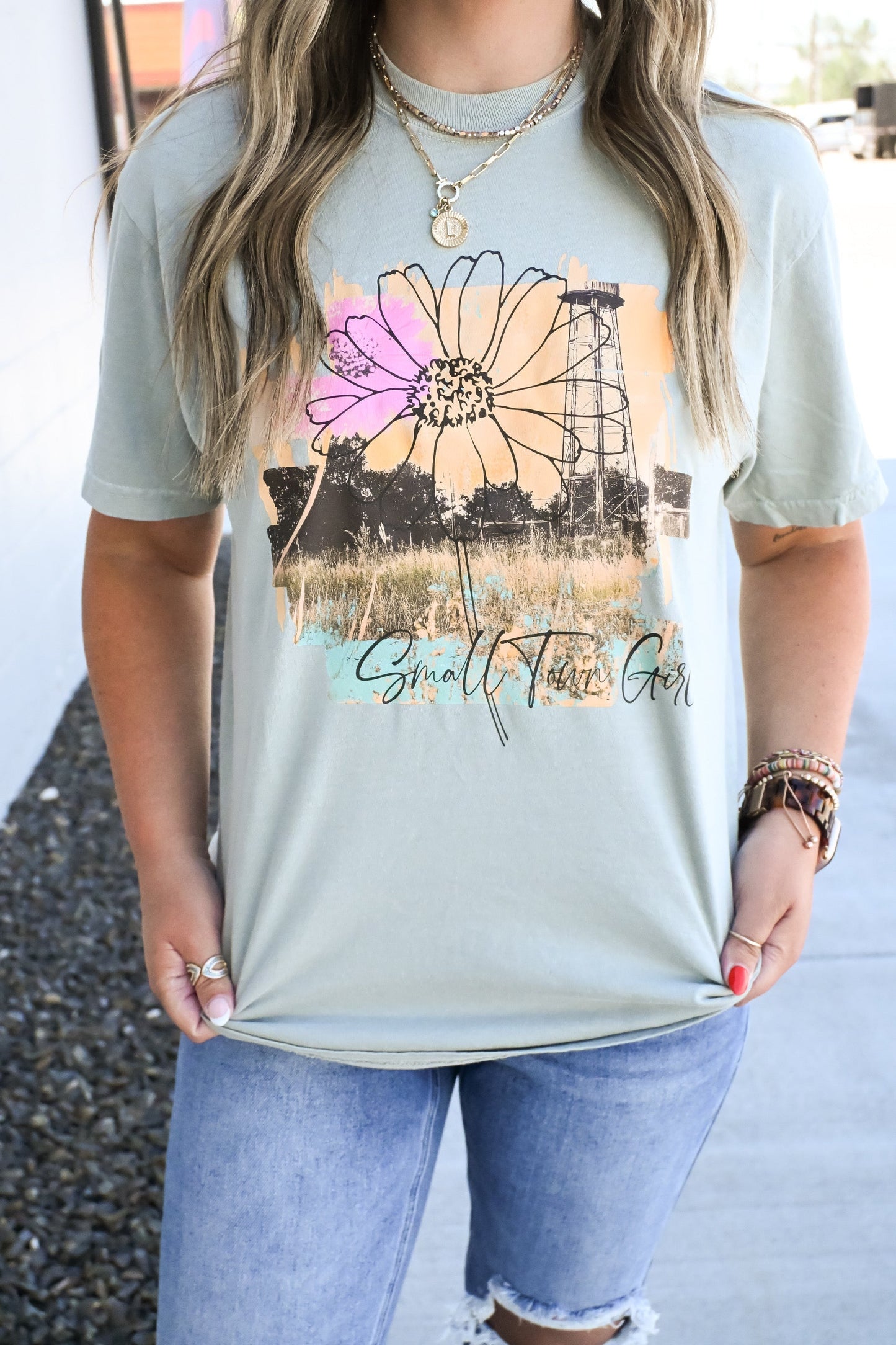 Small Town Girl Watercolor Graphic Tee