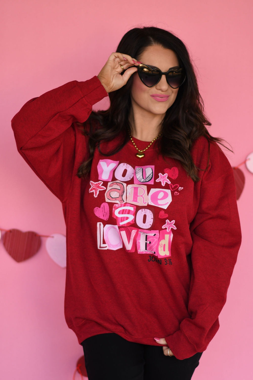 You Are So Loved Stickers Sweatshirt