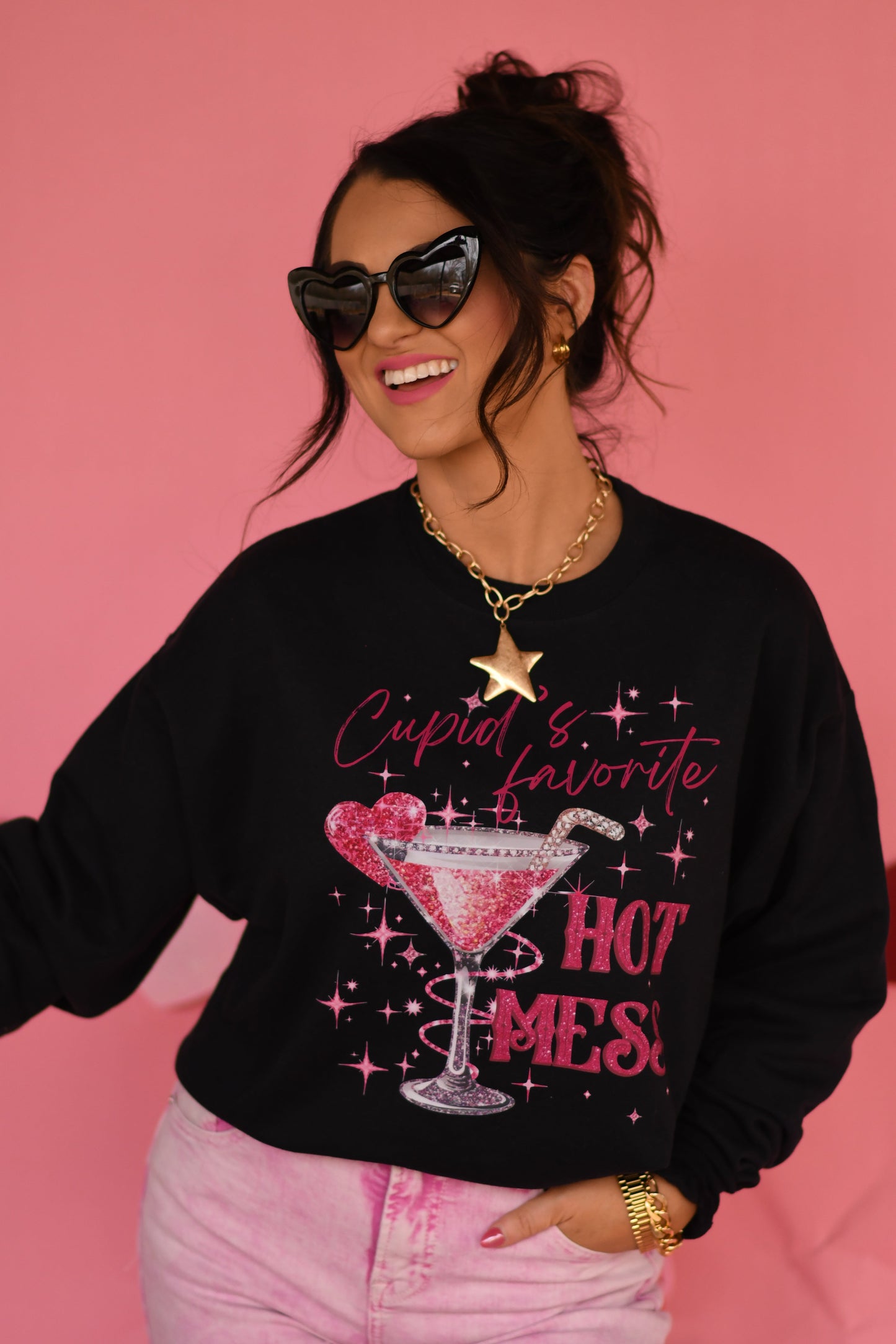 Cupid's Favorite Hot Mess Sweatshirt