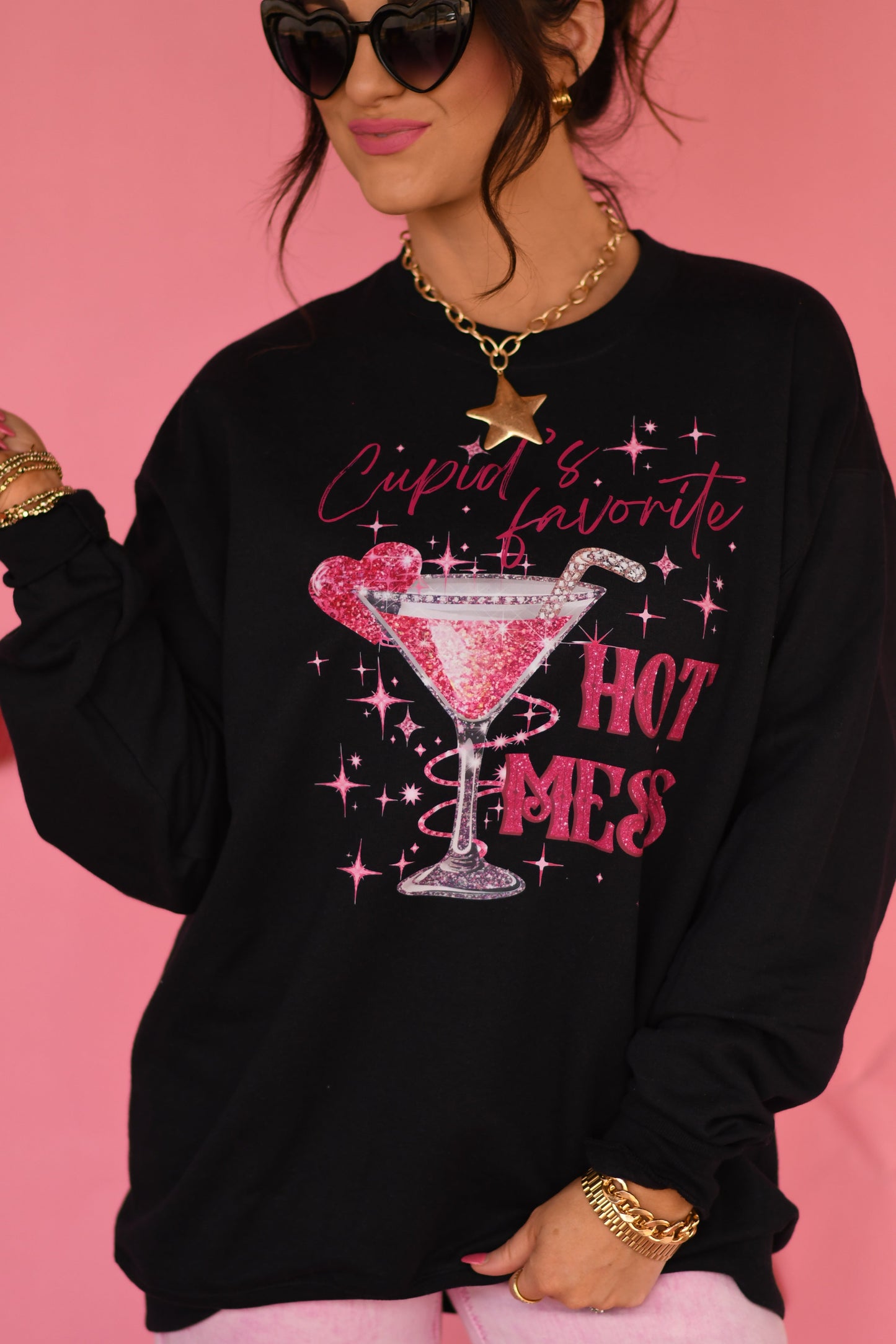 Cupid's Favorite Hot Mess Sweatshirt