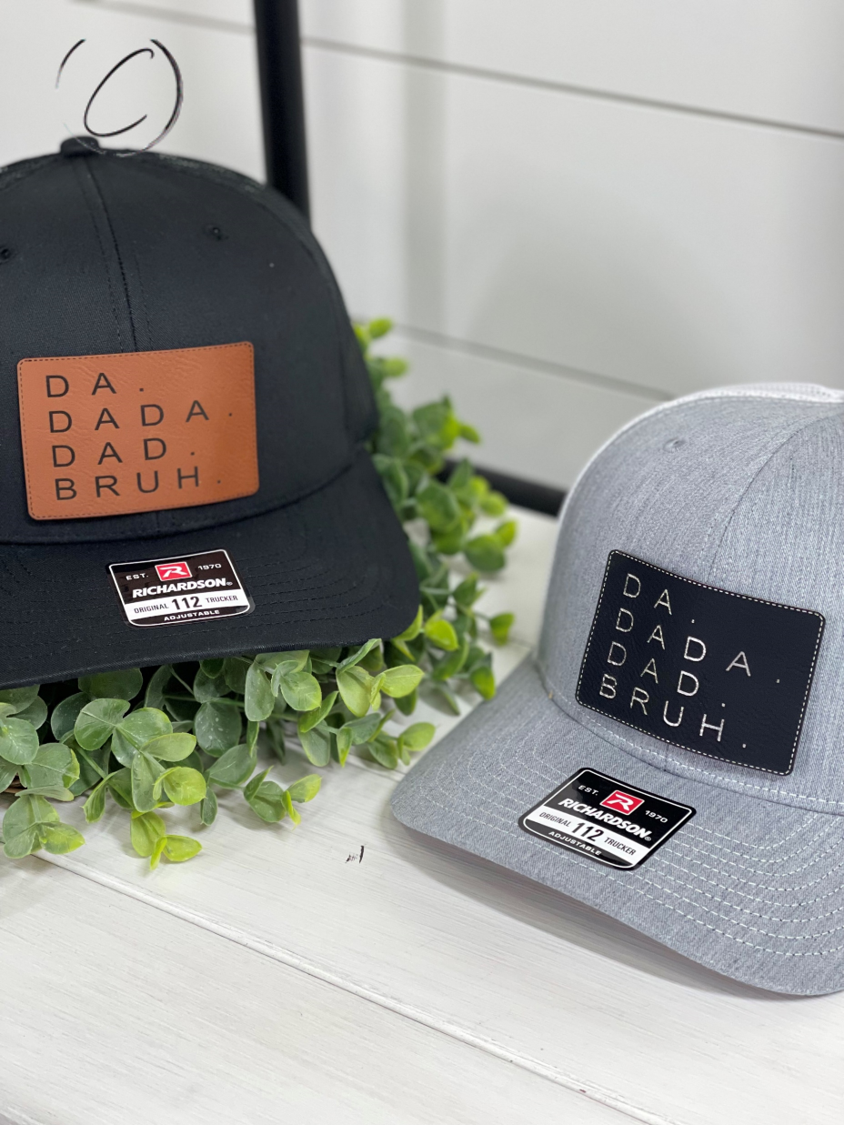 Adult Da, Dada, Dad, Bruh Patch Snapback Hat