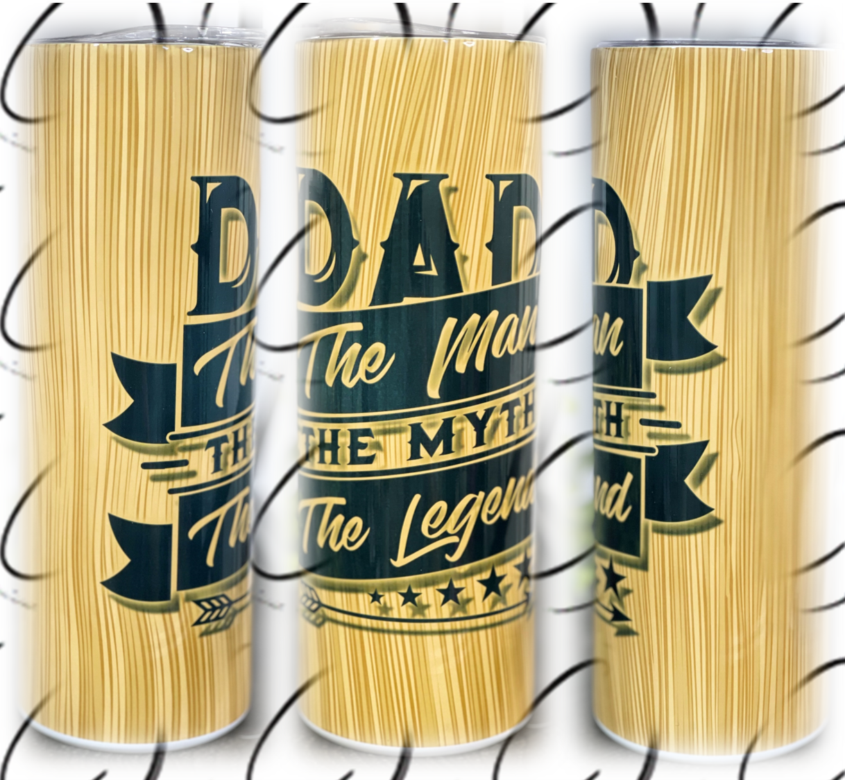 Dad The Man, Myth, Legend 20oz Skinny Tumbler