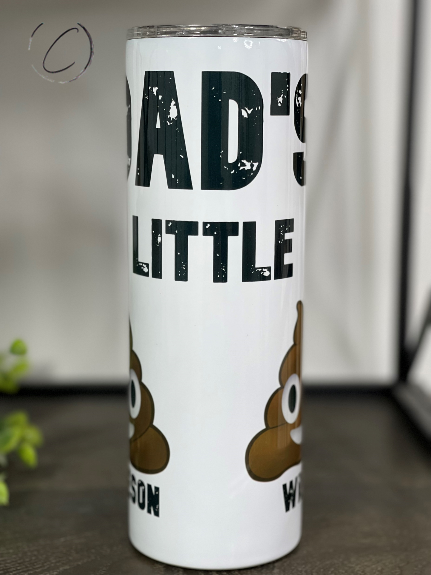 Dad's Little... Custom Name 20oz Skinny Tumbler