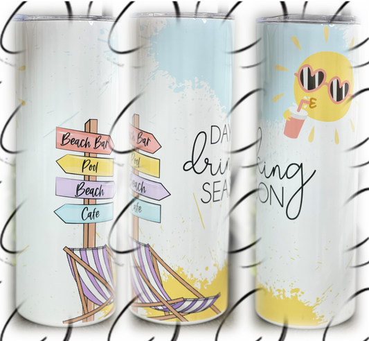 Day Drinking Season 20oz Skinny Tumbler