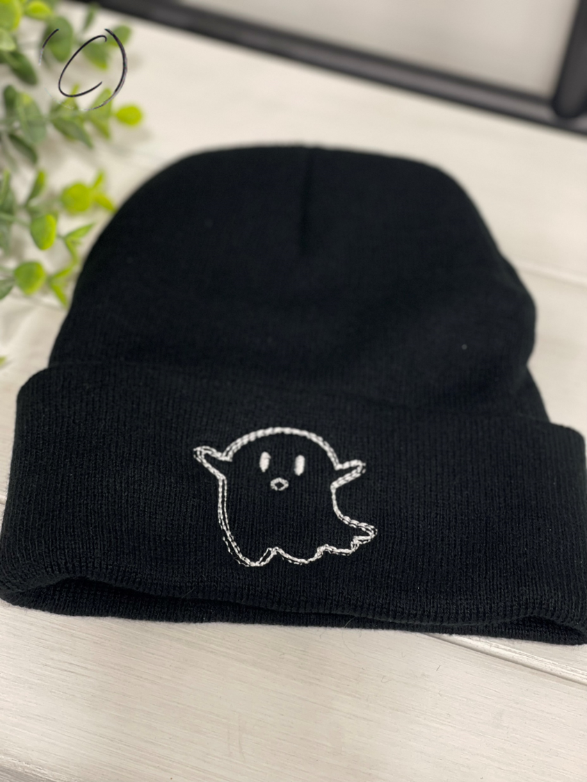 Doodle Boo Embroidered Beanie
