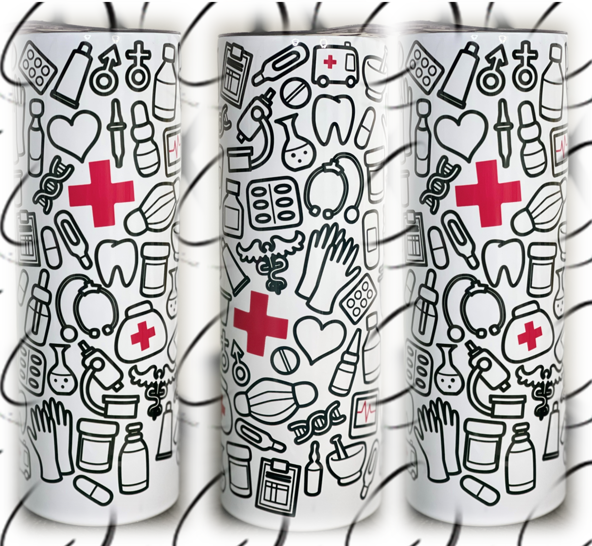 Doodle Doc 20oz Skinny Tumbler