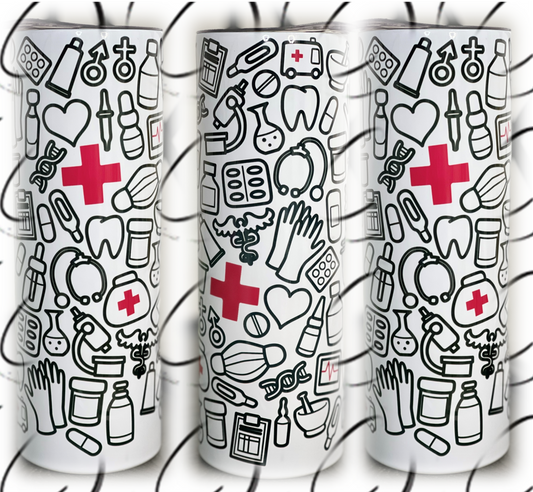 Doodle Doc 20oz Skinny Tumbler