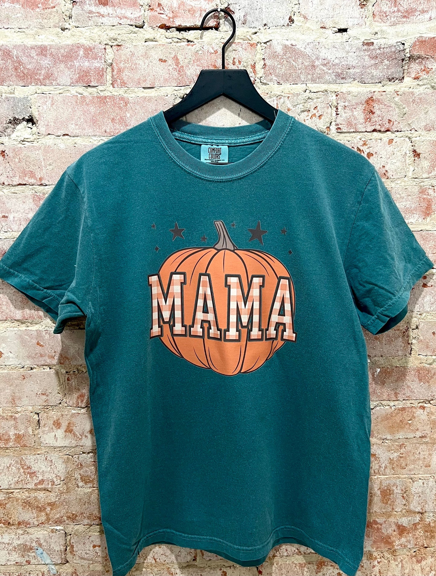 Pumpkin Mama Checkered Tee