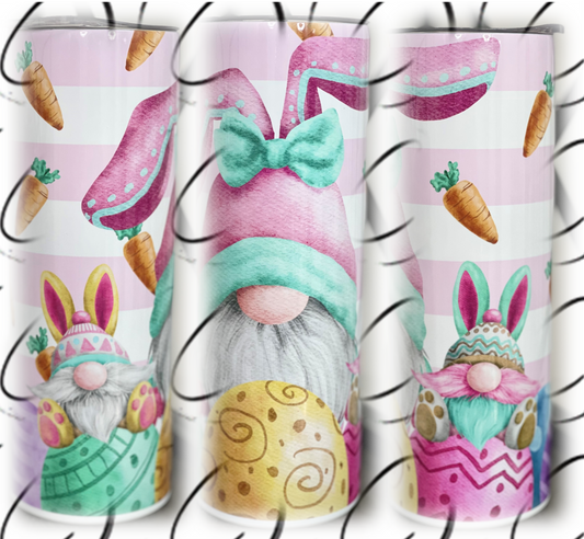 Easter Bunny Gnomes 20oz Skinny Tumbler