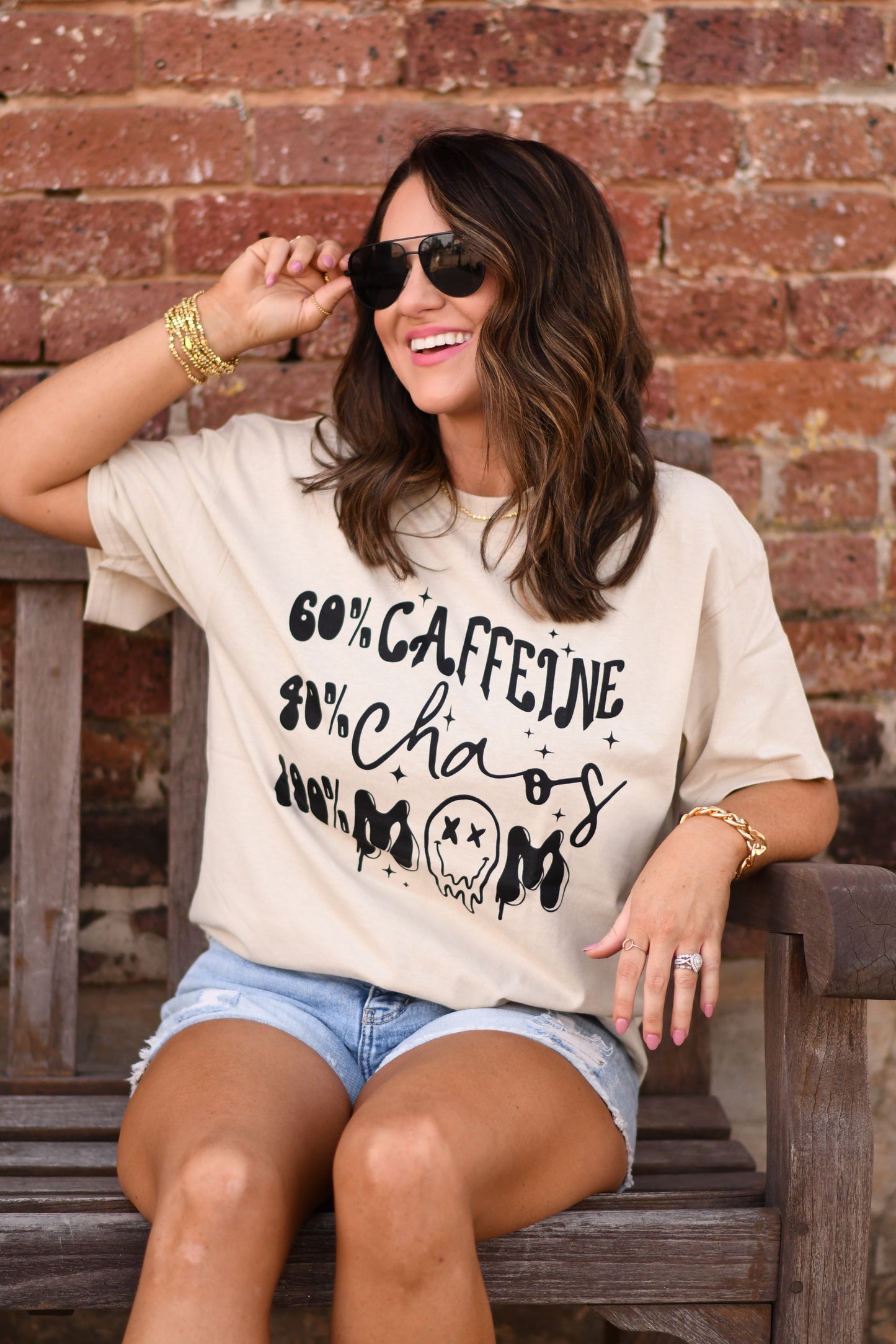 60% Caffeine 40% Chaos 100% Mom Tee