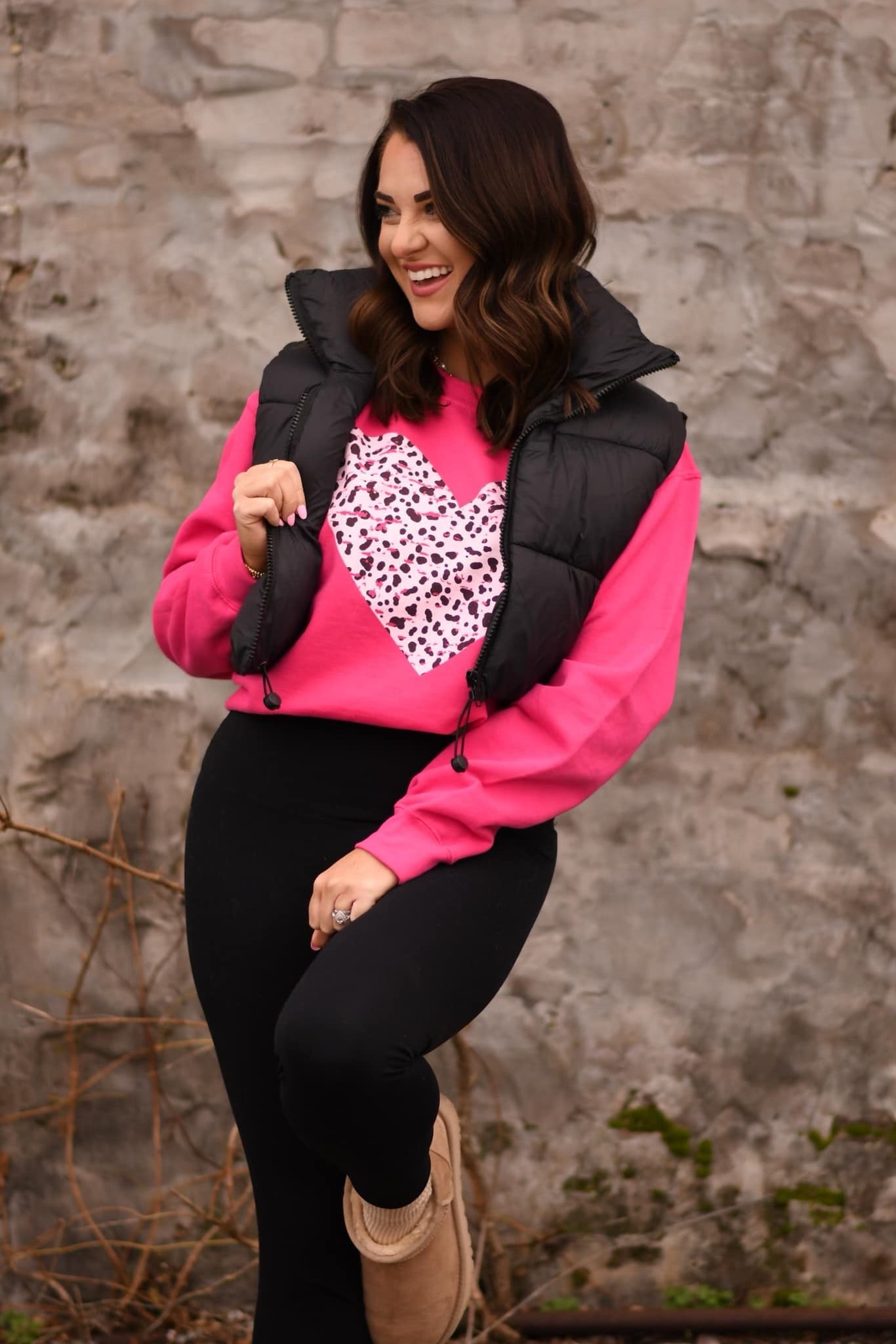 *SALE* RTS Black Cropped Puffer Vest