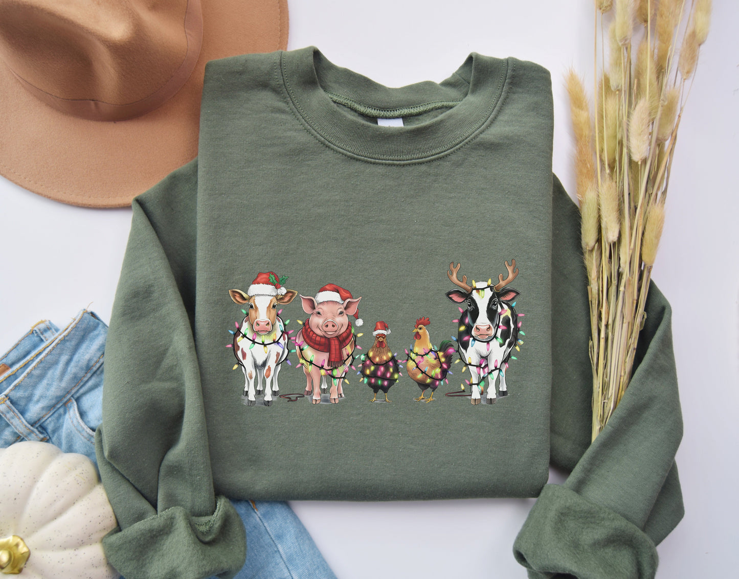 Farm Animals Christmas Sweatshirt