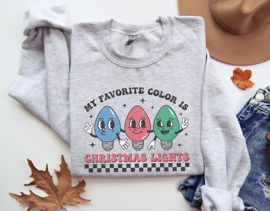 Favorite Color Is Christmas Lights Sweatshirt